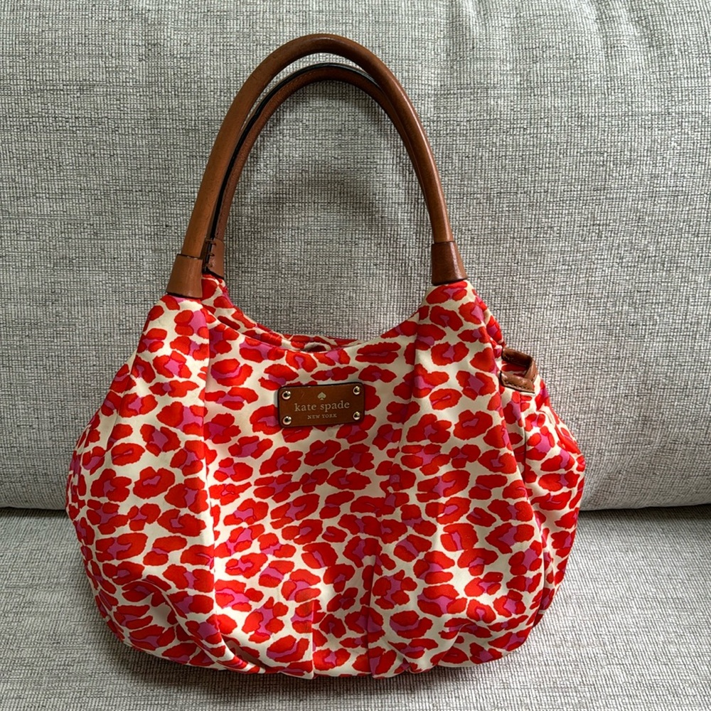 Kate Spade Into the Wild Satchel Purse - Cheetah Print
